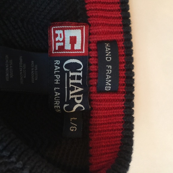 Chaps Ralph Lauren  men’s sweater navy size L - Picture 4 of 4